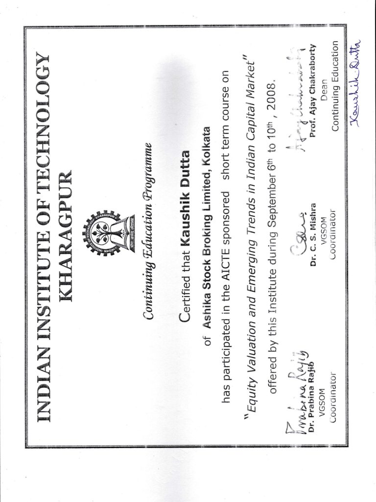 IIT-certificate
